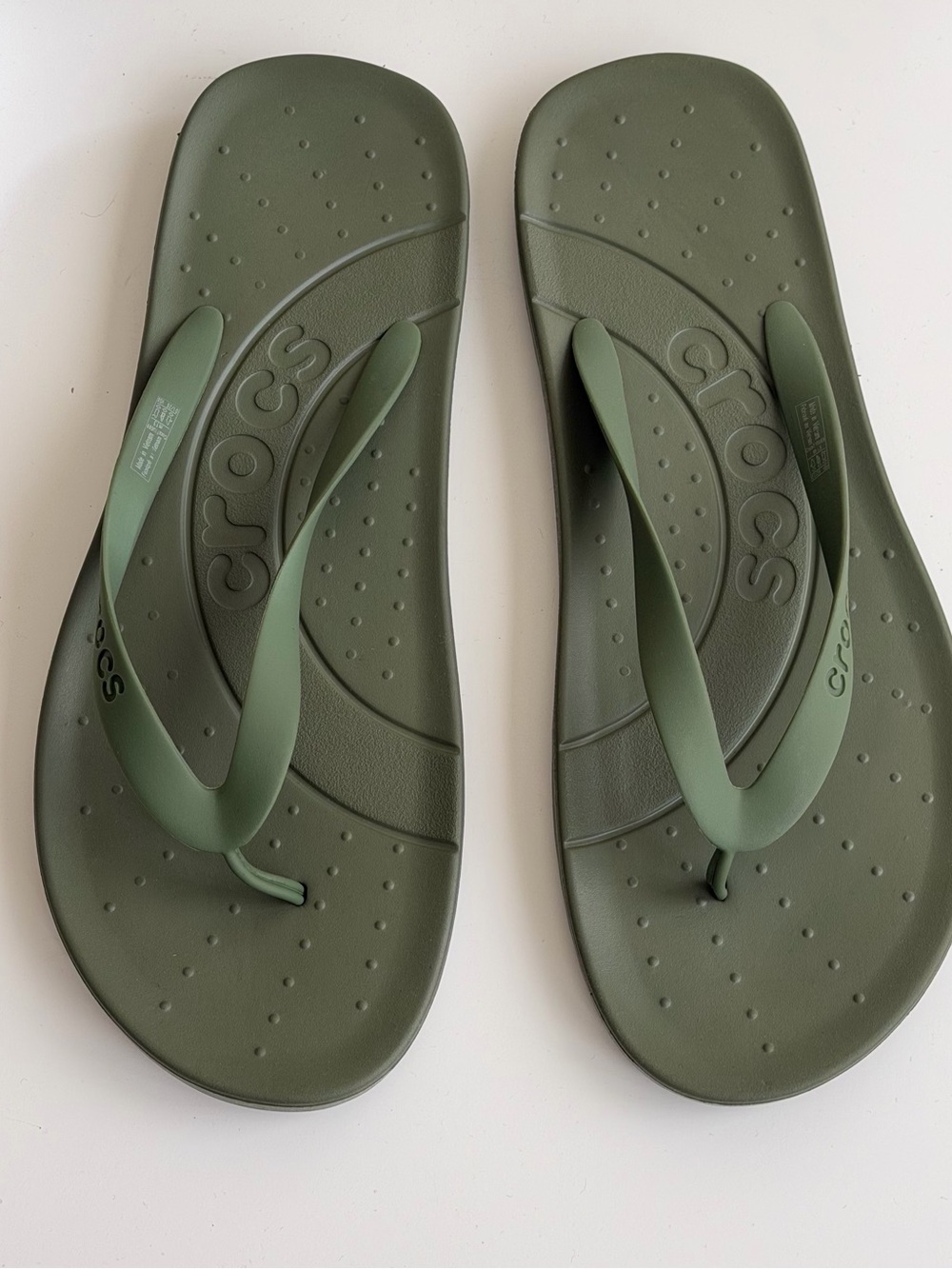 CROCS Olive Green Classic Flip Flops